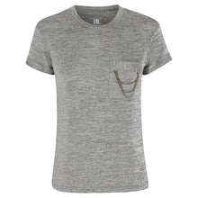 Chain-embellished ribbed-knit T-shirt