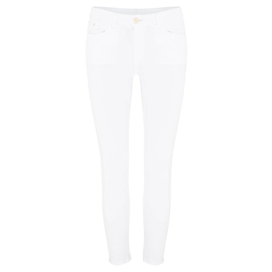 Mid-rise skinny jeans white