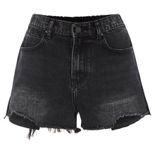 Frayed denim shorts dark grey