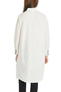 Oversized cotton gauze shirt white