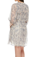 Floral-print silk-crepon mini dress