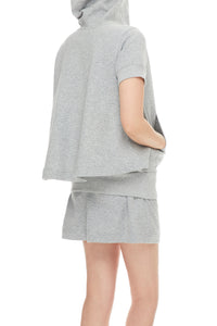Hooded cotton-blend jersey dress