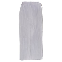 Asymmetric pleated cropped wide legged pants silver grey